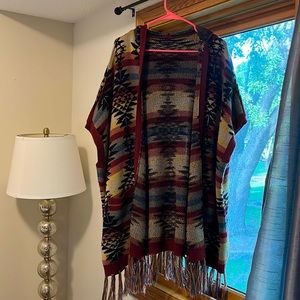 American Eagle Outfitters Tribal Poncho